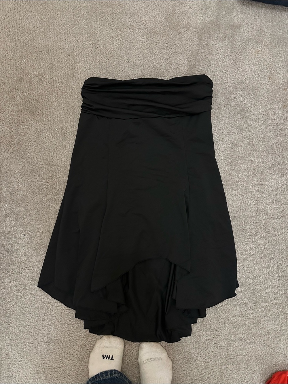 Black midi skirt